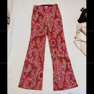 Anthropology Maeve floral Paisley Wide Leg pants